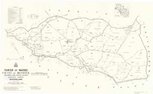 Parish of Warroo, county of Bentinck [cartographic material] / Drawn and published by the Department of Mapping and Surveying