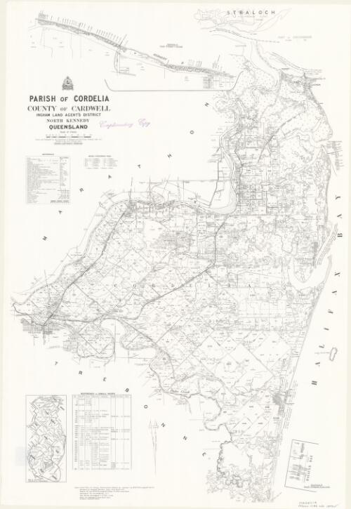 Parish of Cordelia, county of Cardwell [cartographic material] / Drawn and published by the Department of Mapping and Surveying