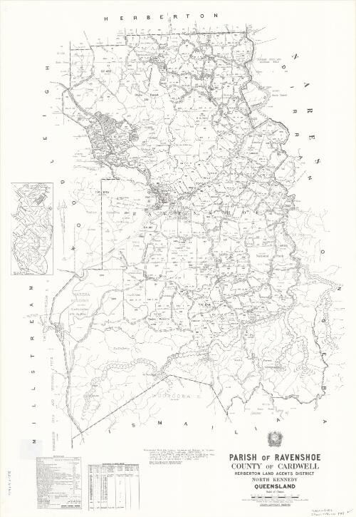 Parish of Ravenshoe, County of Cardwell [cartographic material] / drawn and published at the Survey Office, Department of Lands