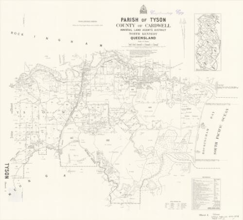 Parish of Tyson, County of Cardwell [cartographic material] / drawn and published by the Department of Mapping and Surveying