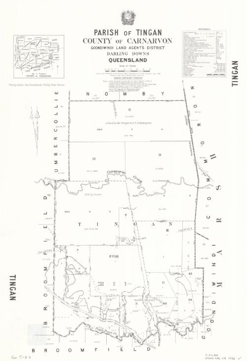 Parish of Tingan, County of Carnarvon [cartographic material] / drawn and published at the Survey Office, Department of Lands