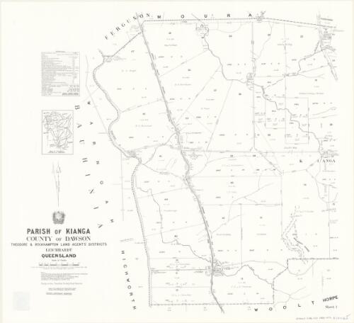 Parish of Kianga, County of Dawson [cartographic material] / drawn and published at the Survey Office, Department of Lands