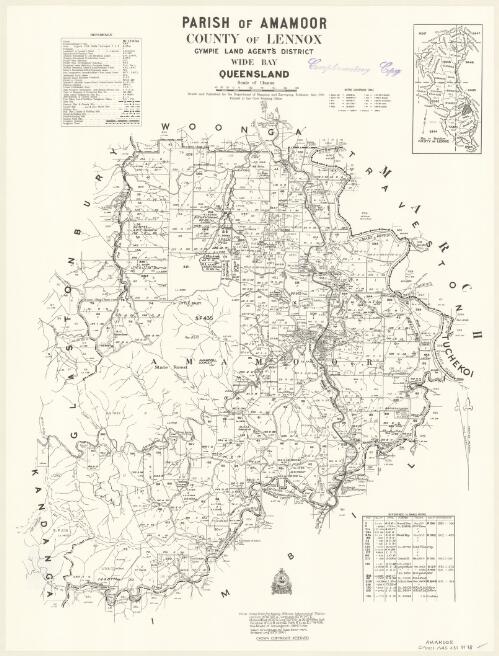Parish of Amamoor, County of Lennox [cartographic material] / drawn and published by the Department of Mapping and Surveying, Brisbane