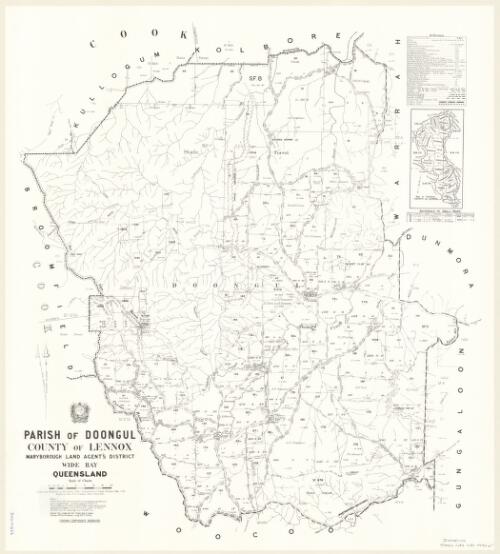 Parish of Doongul, County of Lennox [cartographic material] / drawn and published at the Survey Office, Department of Lands