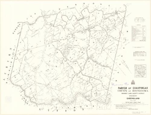 Parish of Chahpingah, county of Boondooma [cartographic material] / Drawn and published by the Department of Mapping and Surveying