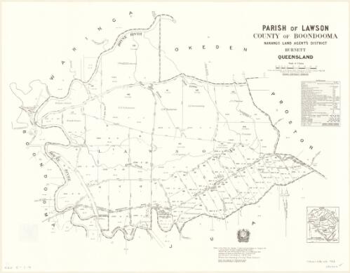 Parish of Lawson, County of Boondooma [cartographic material] / drawn and published at the Survey Office, Department of Lands