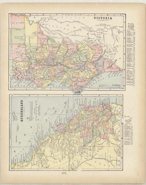 Queensland [cartographic material] ; Victoria ; West Australia ; South Australia