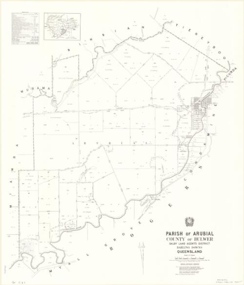 Parish of Arubial, County of Bulwer [cartographic material] / drawn and published at the Survey Office, Department of Lands