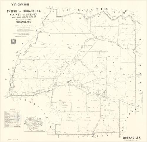 Parish of Bogandilla, County of Bulwer [cartographic material] / drawn and published at the Survey Office, Department of Lands