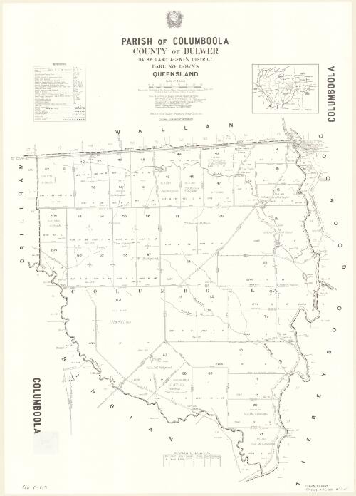 Parish of Columboola, County of Bulwer [cartographic material] / drawn and published at the Survey Office, Department of Lands