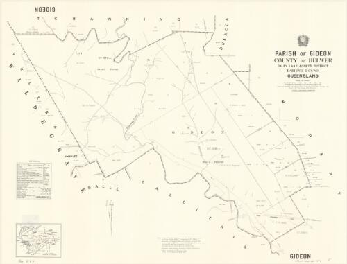 Parish of Gideon, County of Bulwer [cartographic material] / drawn and published at the Survey Office, Department of Lands