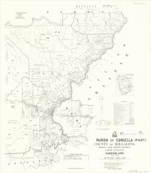 Parish of Eungella, County of Hillalong [cartographic material] / Drawn and published by the Department of Mapping and Surveying, Brisbane