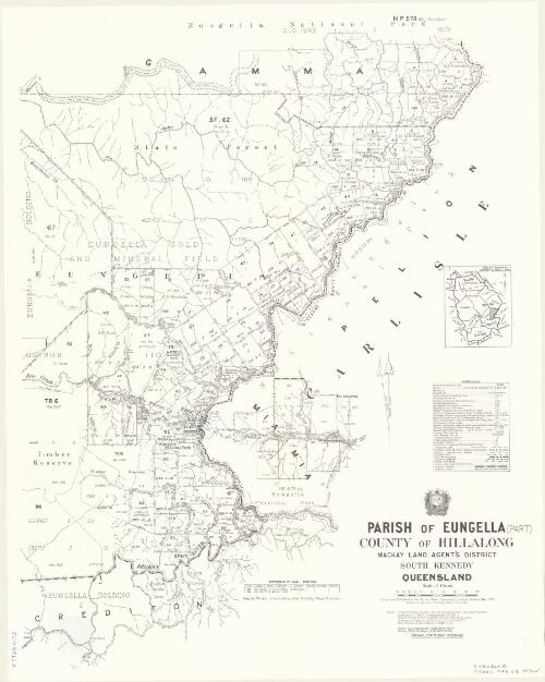 Parish of Eungella (part), County of Hillalong [cartographic material] / drawn and published at the Survey Office, Department of Lands
