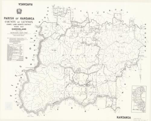 Parish of Kandanga, County of Lennox [cartographic material] / drawn and published at the Survey Office, Department of Lands