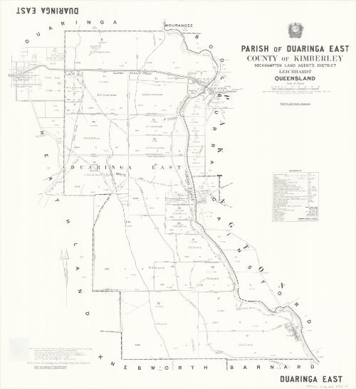 Parish of Duaringa East, County of Kimberley [cartographic material] / drawn and published at the Survey Office, Department of Lands