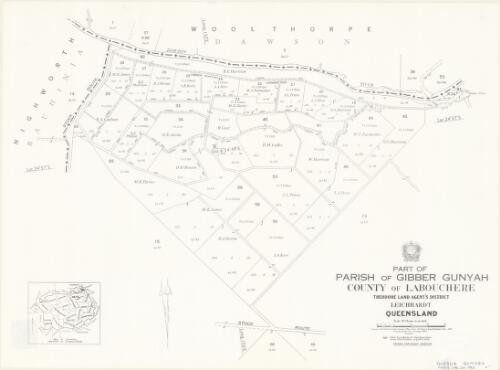 Part of Parish of Gibber Gunyah, County of Labouchere [cartographic material] / drawn and published at the Survey Office, Department of Lands