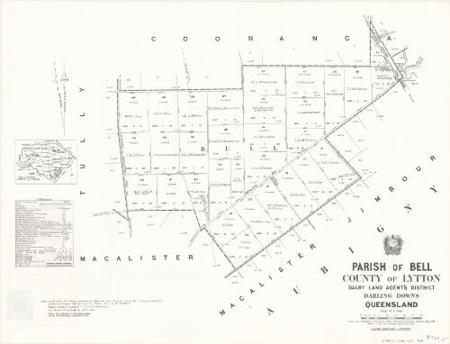 Parish of Bell, County of Lytton [cartographic material] / drawn and published at the Survey Office, Department of Lands