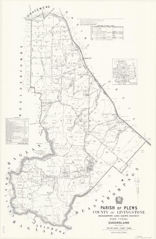 Parish of Plews, County of Livingstone [cartographic material] / drawn and published at the Survey Office, Department of Lands