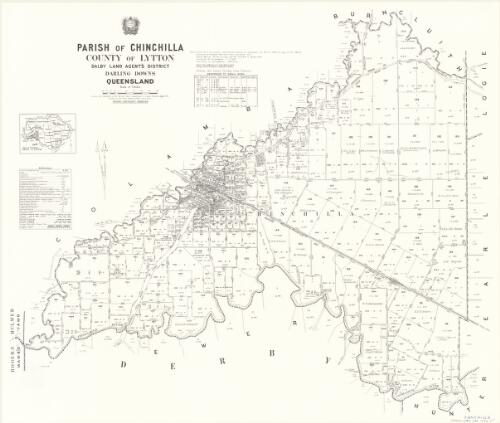 Parish of Chinchilla, County of Lytton [cartographic material] / drawn and published at the Survey Office, Department of Lands