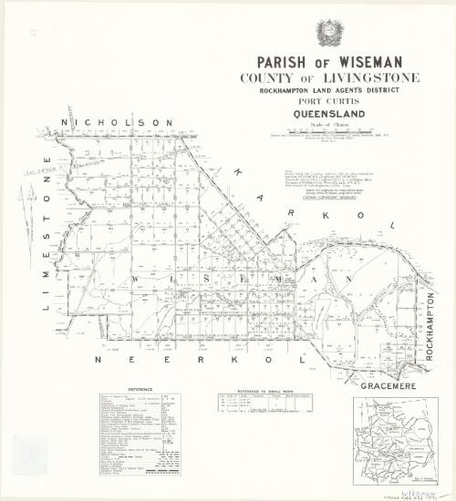 Parish of Wiseman, County of Livingstone [cartographic material] / drawn and published at the Survey Office, Department of Lands