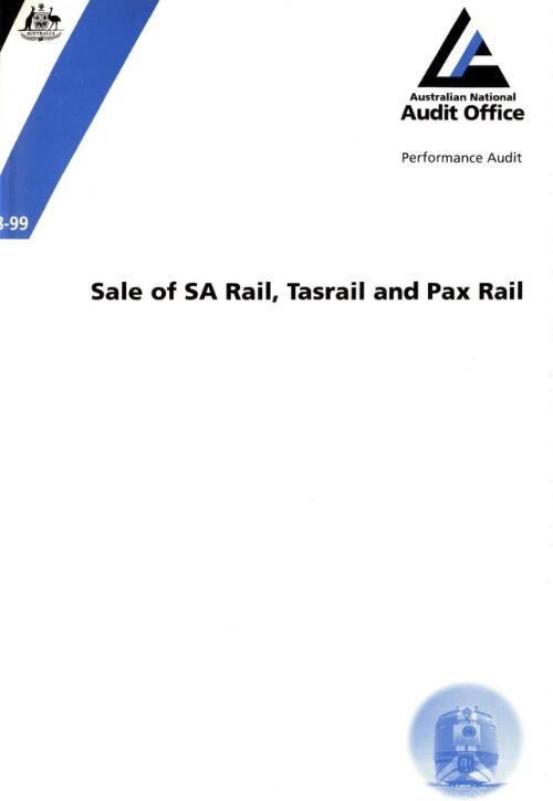 Sale of SA Rail, Tasrail and Pax Rail / the Auditor-General