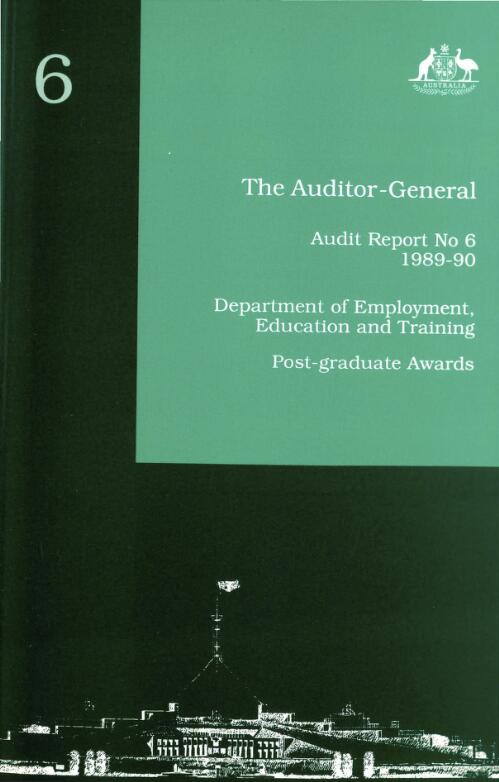 Department of Employment, Education and Training : Post-graduate awards / Auditor-General