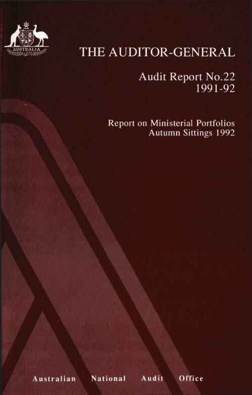 Report on ministerial portfolios : Autumn sittings 1992 / Auditor-General
