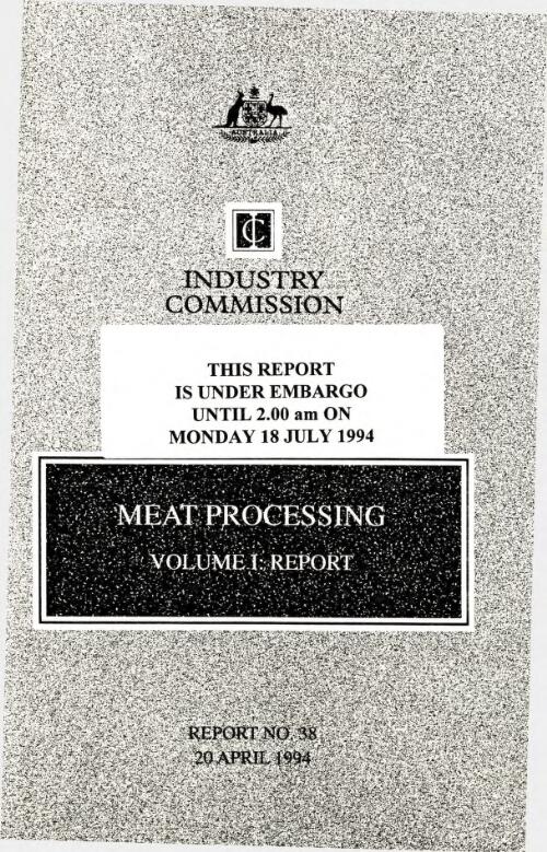 Meat processing / Industry Commission