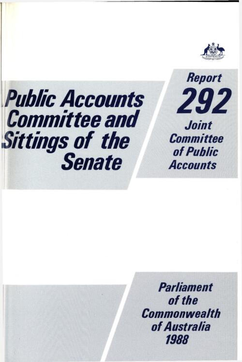 Public Accounts Committee and sittings of the Senate / Joint Committee of Public Accounts