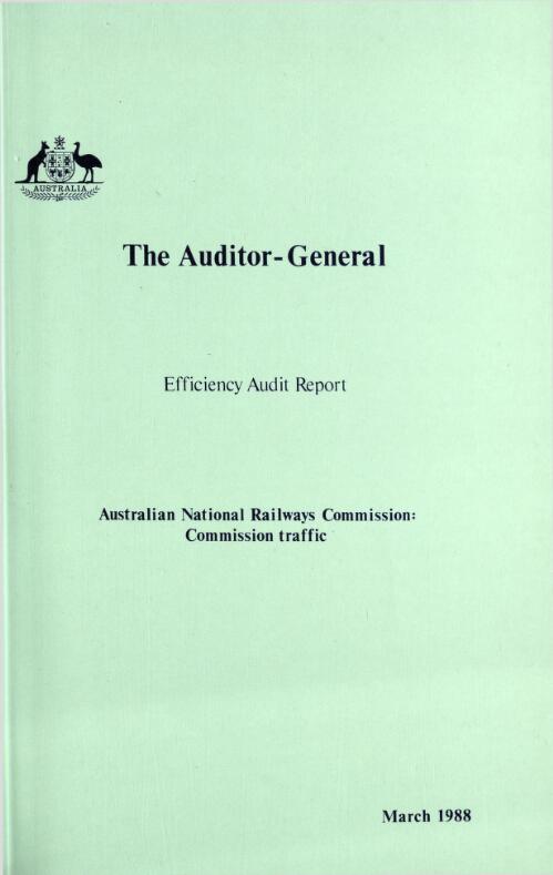 Australian National Railways Commission : Commission traffic / the Auditor-General