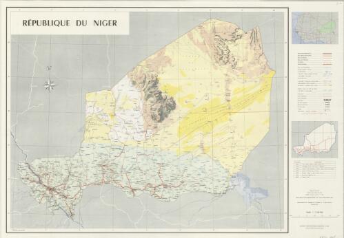 Republique du Niger [cartographic material] / dessine et publie par l'Institut geographique national, Paris (Centre en Afrique Occidentale, Dakar) ; mise a jour partielle en 1969