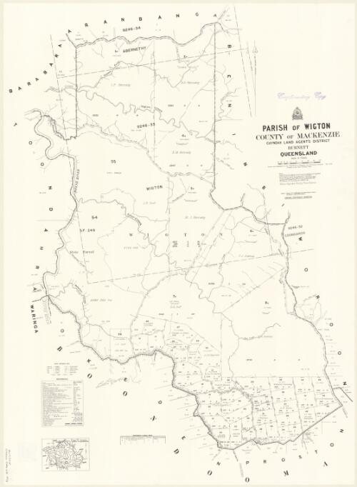 Parish of Wigton, County of Mackenzie [cartographic material] / drawn and published by the Department of Mapping and Surveying, Brisbane
