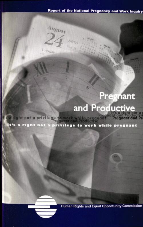 Pregnant and productive : it's a right not a privilege to work while pregnant : report of the National Pregnancy and Work Inquiry