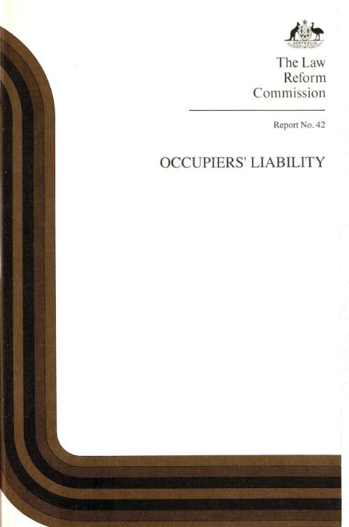 Occupiers' liability / the Law Reform Commission