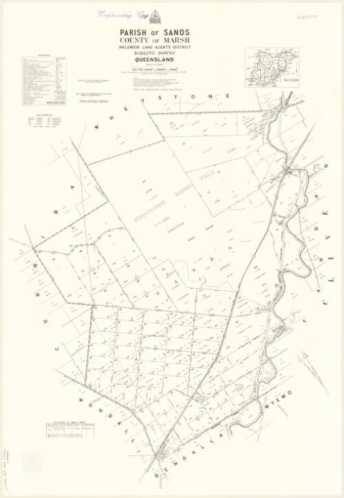 Parish of Sands, County of Marsh [cartographic material] / Drawn and published by the Department of Mapping and Surveying, Brisbane