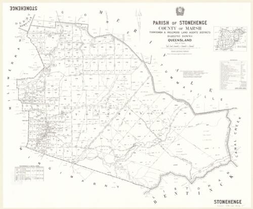 Parish of Stonehenge, County of Marsh [cartographic material] / drawn and published at the Survey Office, Department of Lands