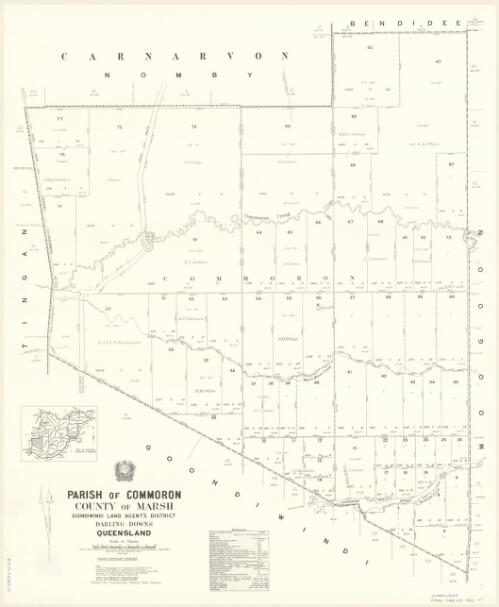 Parish of Commoron, County of Marsh [cartographic material] / drawn and published at the Survey Office, Department of Lands