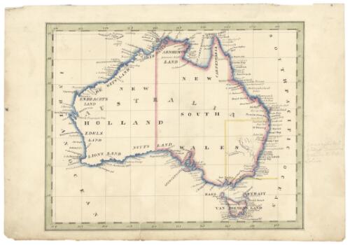 [Manuscript map of Australia, circa 1840]