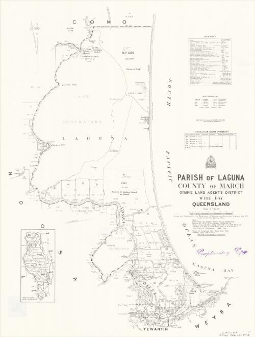 Parish of Laguna, county of March [cartographic material] / Drawn and published by the Department of Mapping and Surveying