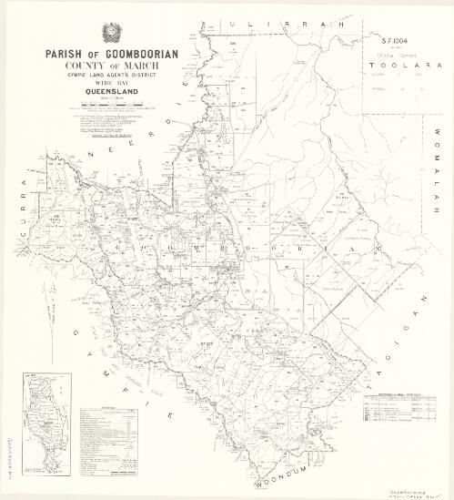 Parish of Goomboorian, County of March [cartographic material] / drawn and published at the Survey Office, Department of Lands