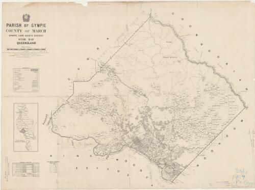 Parish of Gympie, County of March [cartographic material] / printed at the Govt. Printing Office & published at the Survey Office, Dept. of Public Lands