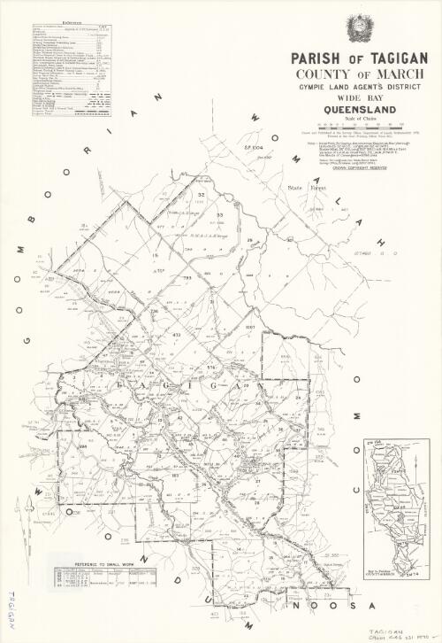 Parish of Tagigan, County of March [cartographic material] / drawn and published at the Survey Office, Department of Lands