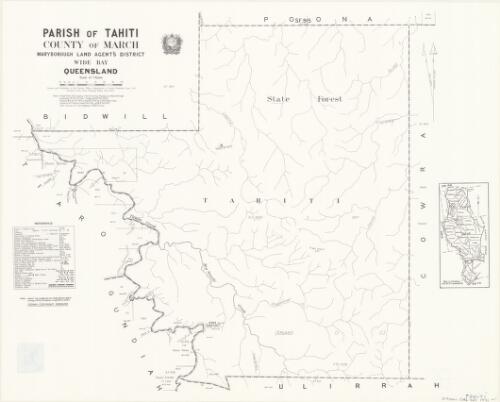 Parish of Tahiti, County of March [cartographic material] / drawn and published at the Survey Office, Department of Lands