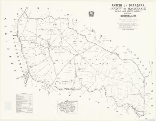Parish of Barabara, County of Mackenzie [cartographic material] / drawn and published at the Survey Office, Department of Lands