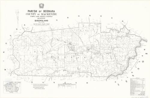 Parish of Boonara, County of Mackenzie [cartographic material] / drawn and published at the Survey Office, Department of Lands