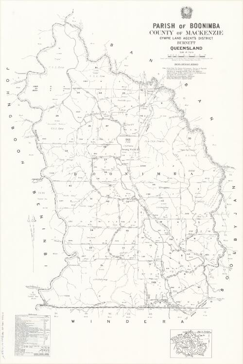 Parish of Boonimba, County of Mackenzie [cartographic material] / drawn and published at the Survey Office, Department of Lands