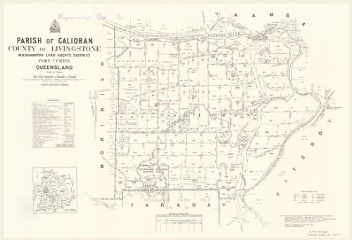 Parish of Calioran, County of Livingstone [cartographic material] / Drawn and published by the Department of Mapping and Surveying