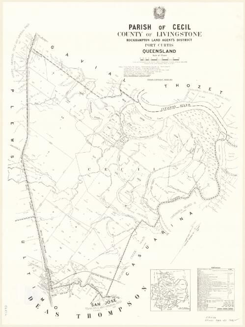 Parish of Cecil, County of Livingstone [cartographic material] / drawn and published at the Survey Office, Department of Lands