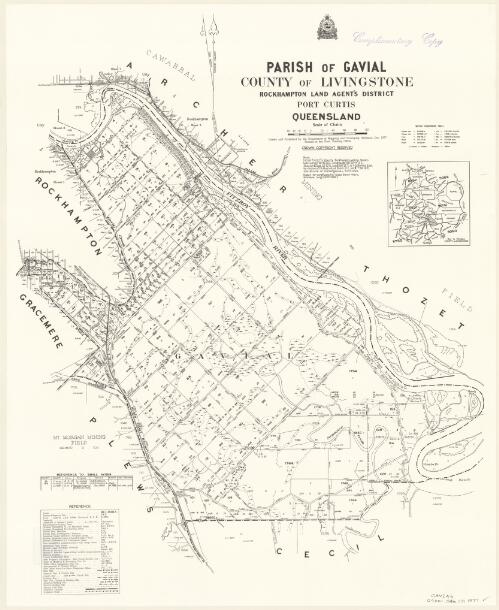 Parish of Gavial, County of Livingstone [cartographic material] / Drawn and published by the Department of Mapping and Surveying