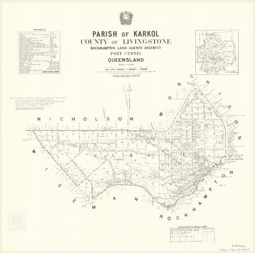 Parish of Karkol, County of Livingstone [cartographic material] / drawn and published at the Survey Office, Department of Lands